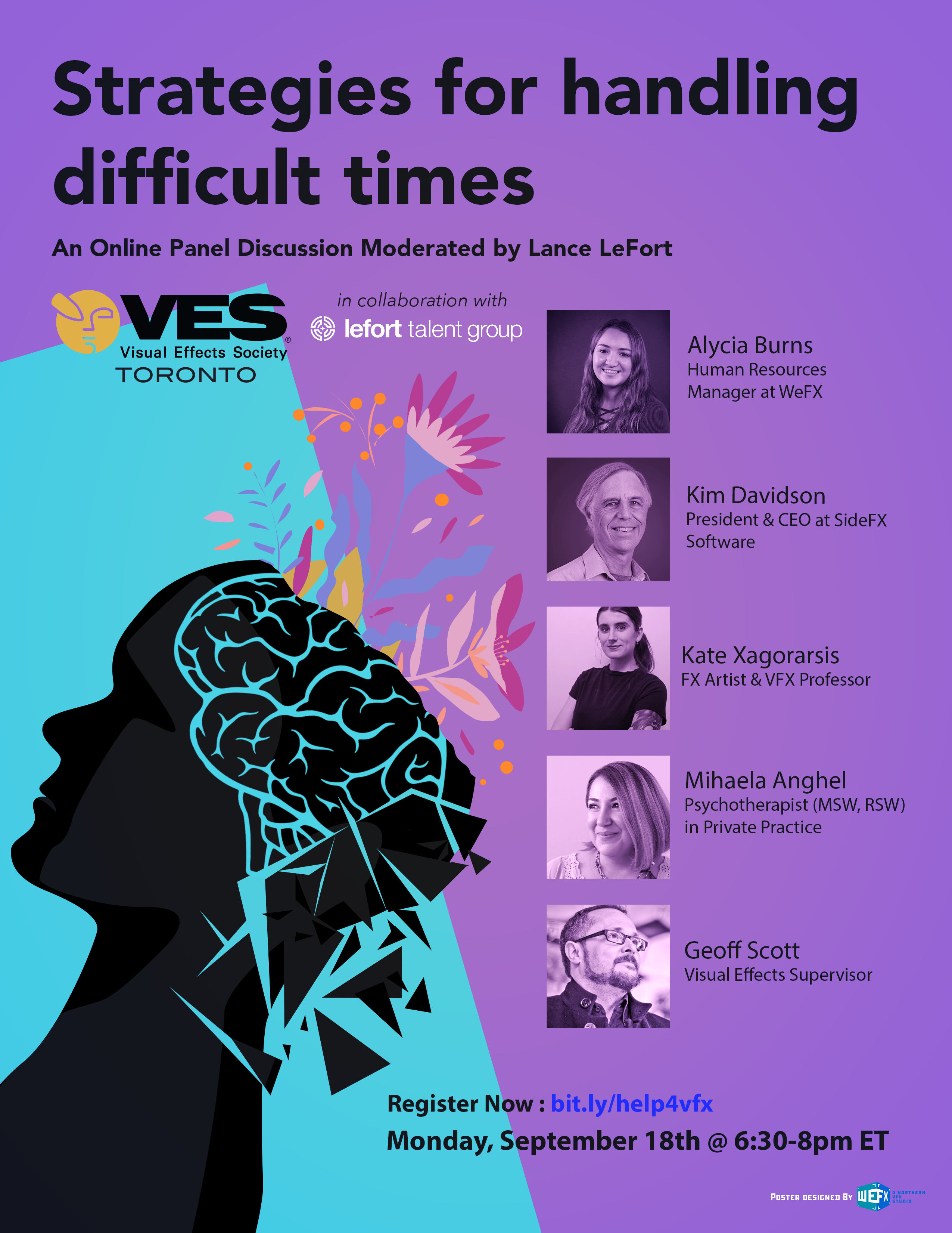 Online panel "Strategies for Handling Difficult Times" by VES Toronto in collaboration with LeFort Talent Group