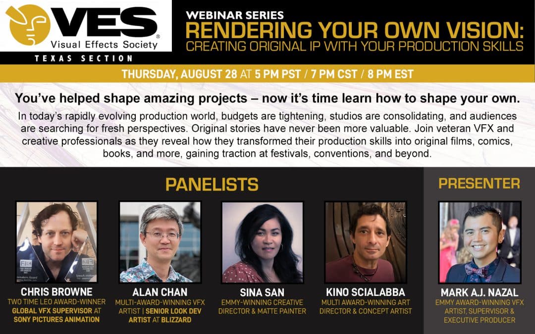Webinar – Rendering Your Own Vision: Making Original IP with Your Production Skills (Online)